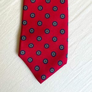 Classic red Stafford silk necktie